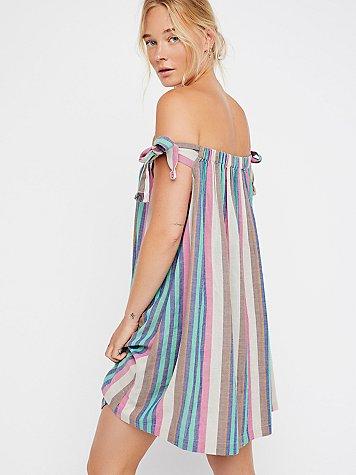 Just Right Striped Mini Dress By Endless Summer At Free People