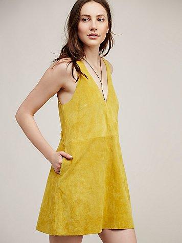 Free People Retro Love Suede Dress