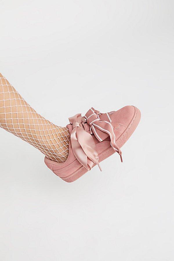 Suede Heart Mono Satin Sneakers By Puma At Free People
