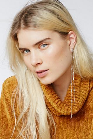 Free People Womens Seeing Stars Dangle Earri