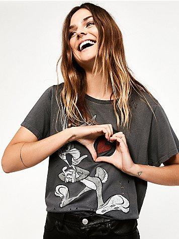 Bugs Bunny Graphic Tee By Looney Tunes By Trunk For Free People