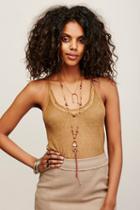 Free People Womens Crystal Canyon Necklace