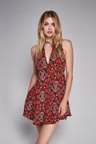 Free People Womens Get Together Printed Tuni
