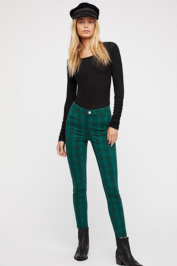 Plaid Skinny Pants By Free People