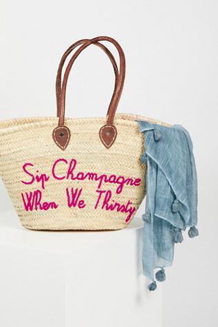 La Plage Poolside Straw Tote At Free People