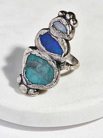 Bohobo Collective X Free People Paradox Triple Opal Ring