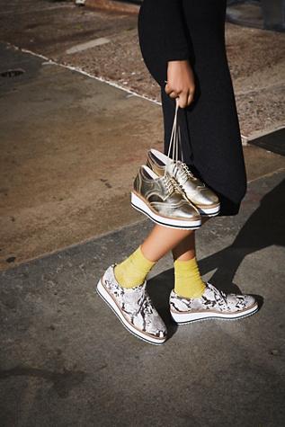 Shellys London Womens Citadel Metallic Platform