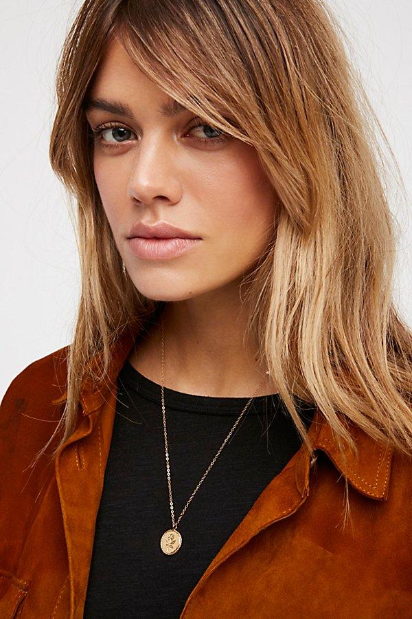 Engraved Medallion Necklace By Wolf Circus At Free People