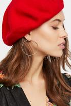 14k Filled Roman Ruby Hoops By Free People