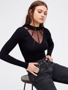 Mesh Cage Mock Neck Top By Intimately At Free People
