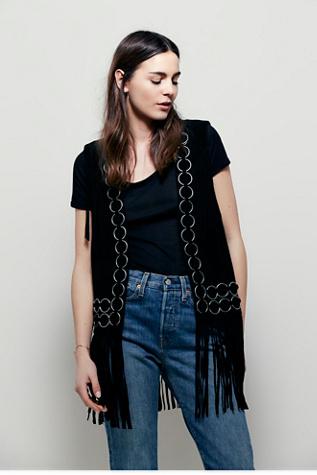 Free People Womens Ringo Suede Vest