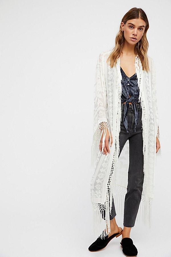 Leading Lady Burnout Velvet Kimono By Free People