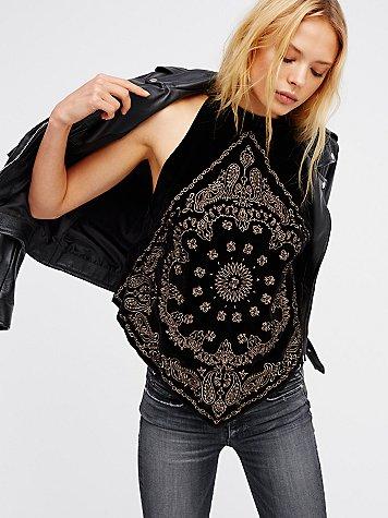 Free People Bandana Bling Tank