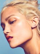 18k Diamond Helix Hoop Earring By Free People