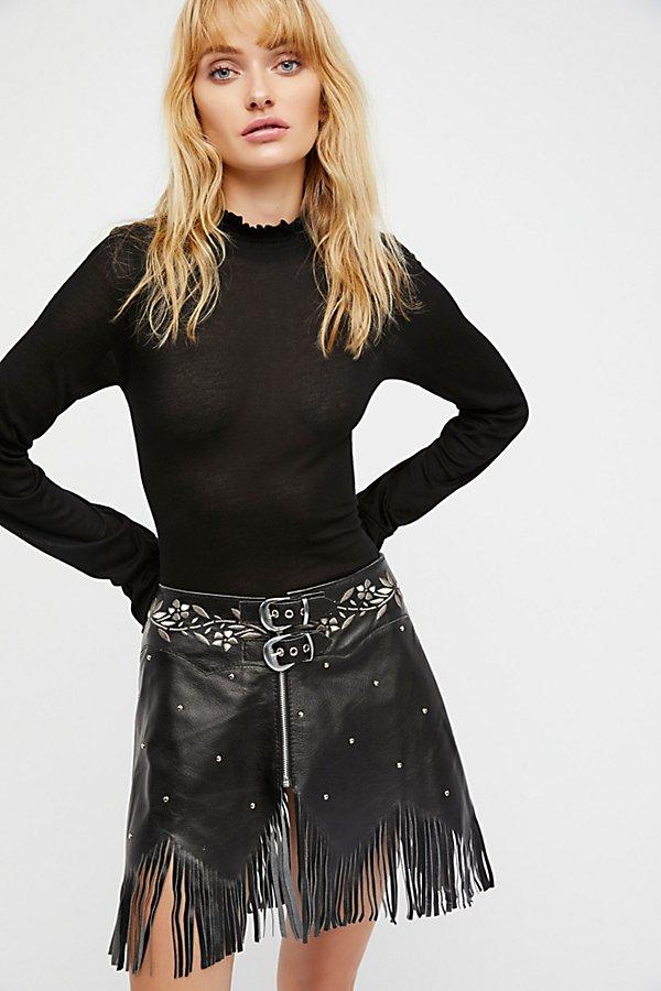 Howdy Leather Skirt By Understated Leather At Free People