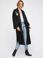 Free People Embroidered Slouchy Duster
