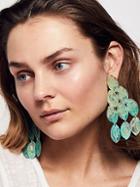 We Dream In Colour Hibiscus Patina Earring