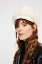 Get A Clue Faux Fur Cap By Free People