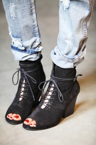 Free People Womens Talisman Peep Toe Wedge