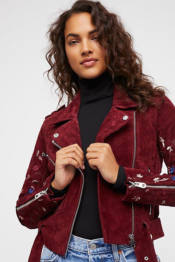 Embroidered Suede Moto By Driftwood At Free People