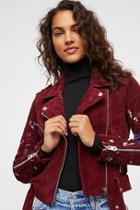 Embroidered Suede Moto By Driftwood At Free People
