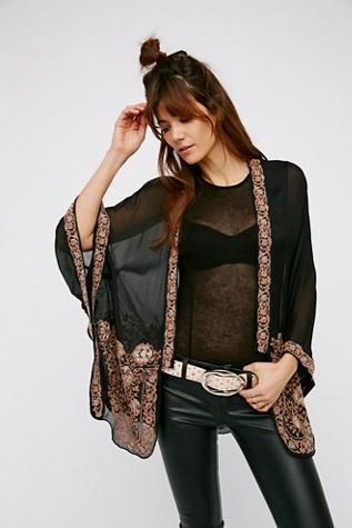 Free People Womens Bold As Love Kimono