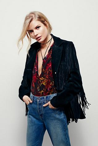 Understated Leather Womens Western Fringe Jacket