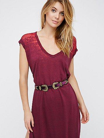 Free People Velvet Western Belt