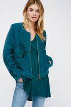 Free People Womens Embroidered Liner Jacket