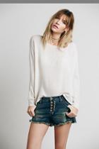 Free People Womens Runaway Slouch Cutoffs