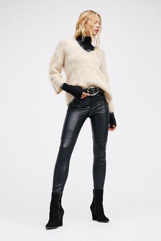 Free People Womens Lennon Vegan Zipper Skny