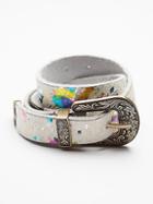 Free People Animal Print Leather Belt