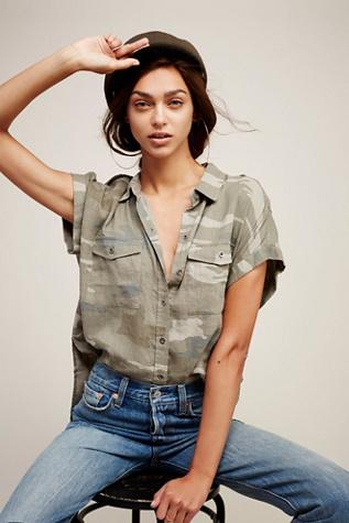 Rails Womens Cap Sleeve Camo