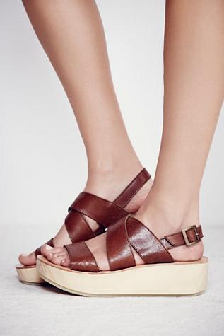 Faryl Robin + Free People Womens Sun Dried Flatform Sandal