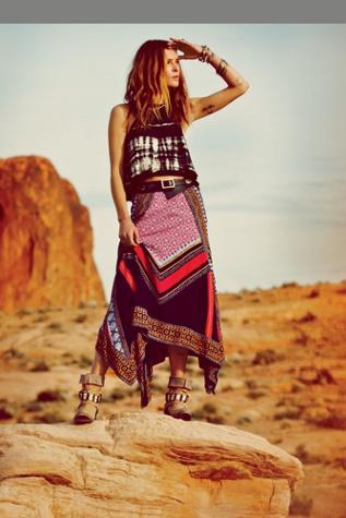 Free People Womens Bedouin Traveler Skirt
