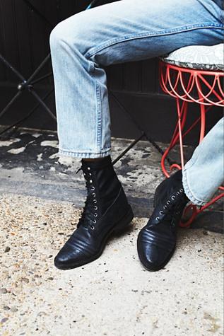 Free People Womens Sounder Lace Up Boot