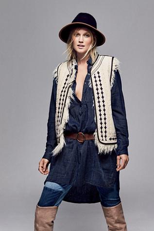 Free People Womens Journey To The Horizon Buttondown