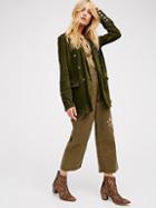 Free People Long And Slim Chenille Blazer