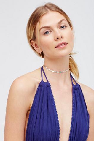 Amarilo X Free People Womens Delicate Stone Choker