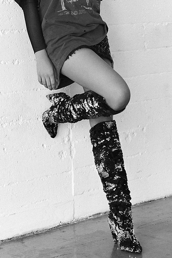 Midnight Party Sequin Boot By Shellys London At Free People