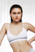 Staci Woo Womens Cotton Rib Longline Bra