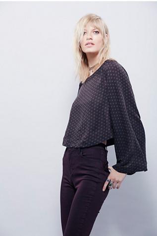 Free People Womens Stars Aligned Dot Top