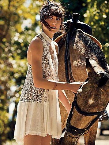 Free People Cross My Heart In Lace Tunic