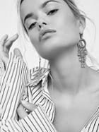 Free People Chainmail Drop Statement Earrings