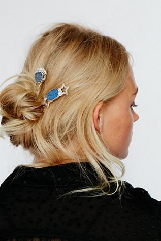 Free People Womens Druzy Hair Pick Duo