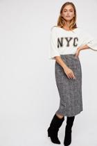 From Desk 'til Dawn Midi Skirt By Free People
