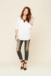 Free People Womens Destroyed Ankle Skinny