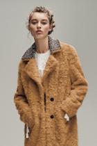 Embroidered Faux Fur Coat By Free People