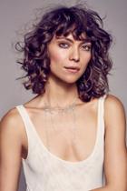 Petite Pierres Womens Dip Dye Crochet Chain Nec