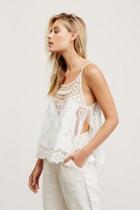 Free People Womens Staying Alive Lace Tank T